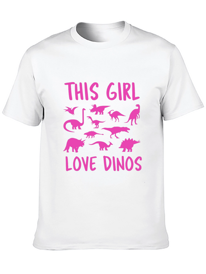 This Girl Love Dinos T-Shirt Black