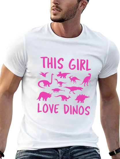 This Girl Love Dinos T-Shirt Black