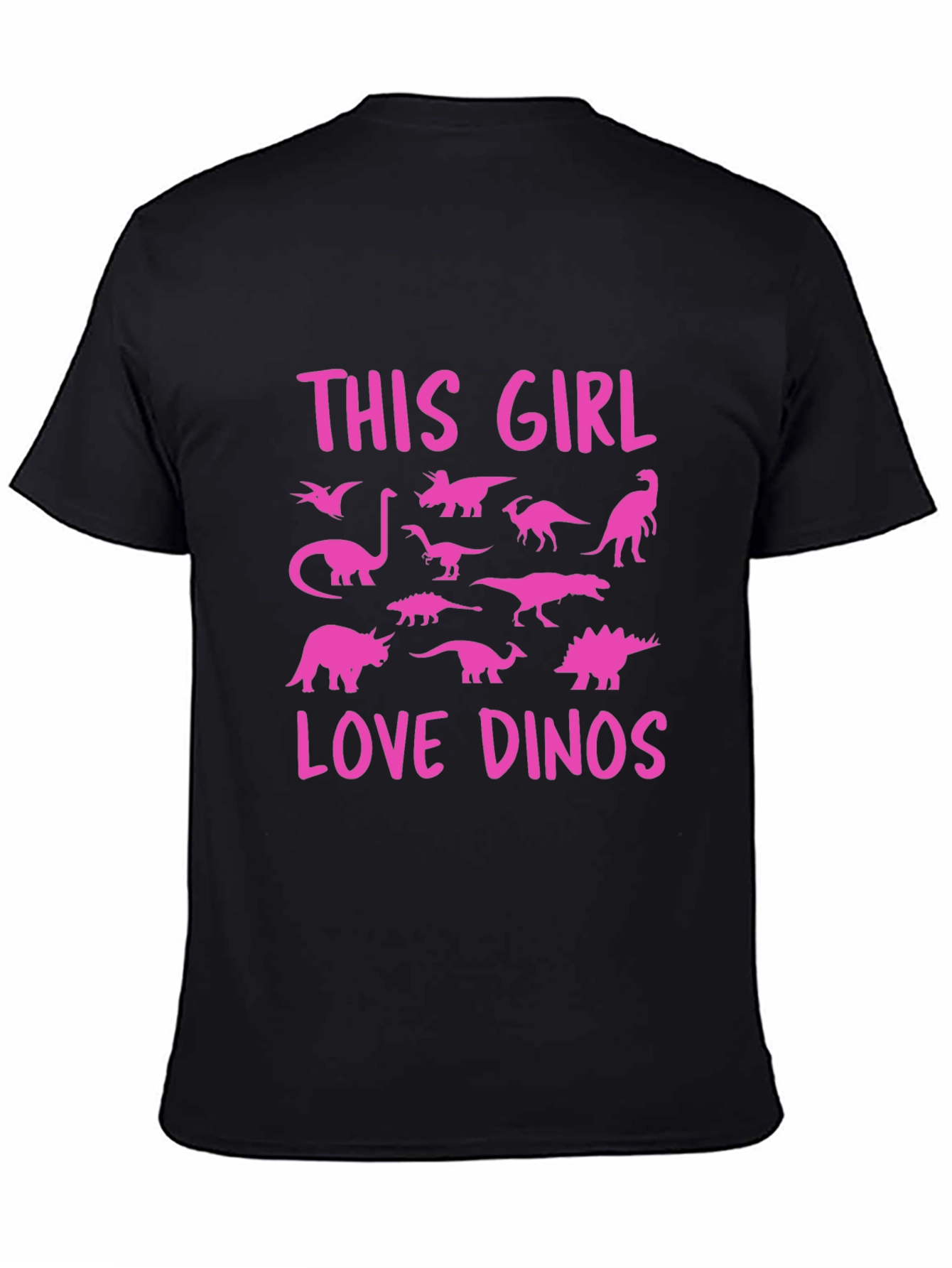 This Girl Love Dinos T-Shirt Black