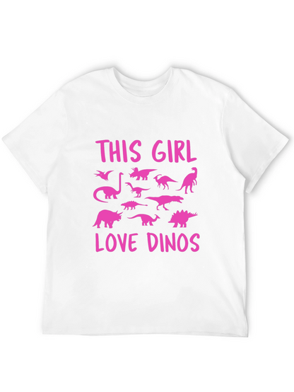 This Girl Love Dinos T-Shirt Black