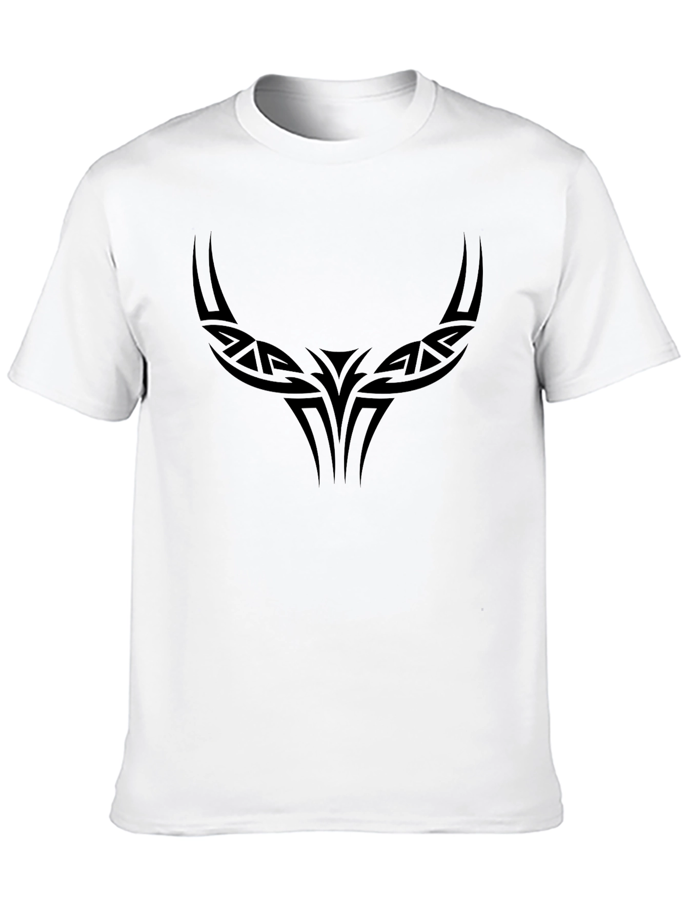 Tribal Bull Graphic Black T-Shirt
