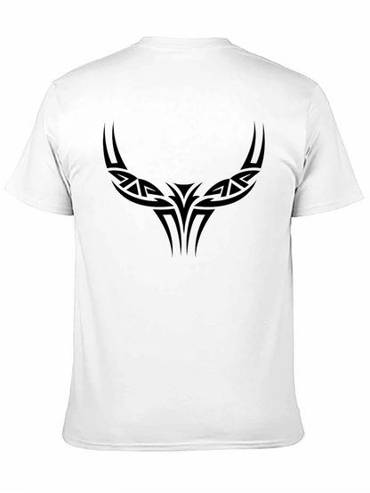 Tribal Bull Graphic Black T-Shirt