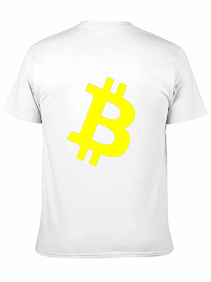 Bitcoin Crypto Yellow Logo Black T-Shirt