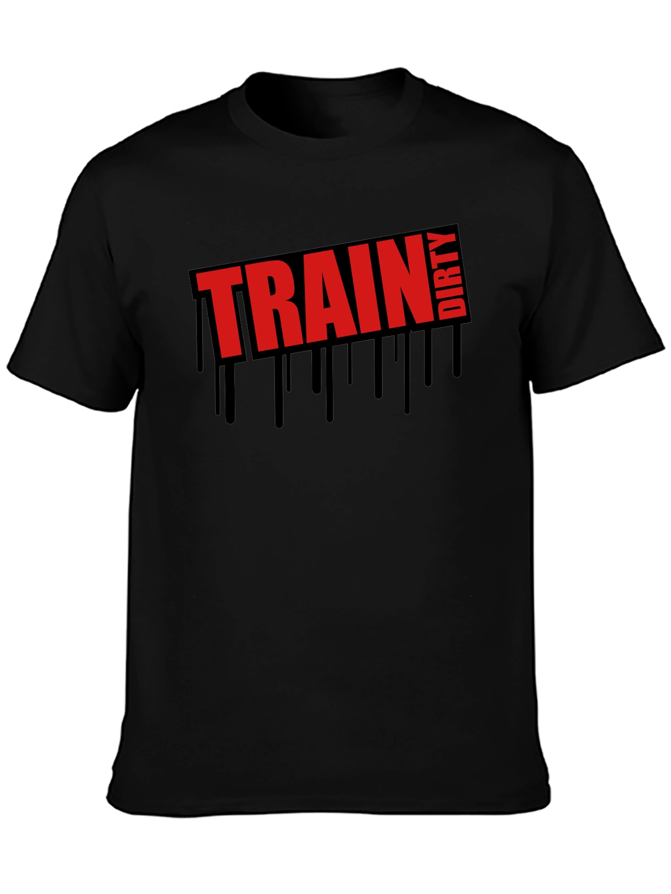 Train Dirty Graphic Tee - Mens Black T-Shirt