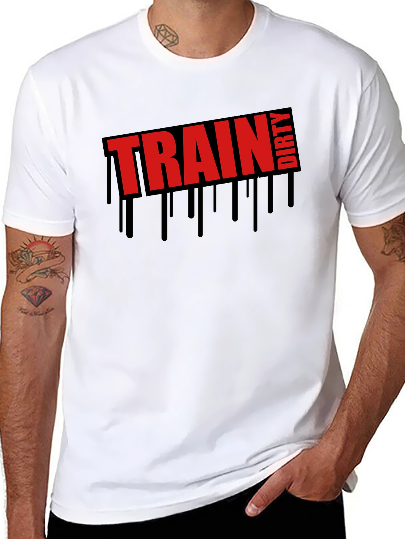 Train Dirty Graphic Tee - Mens Black T-Shirt
