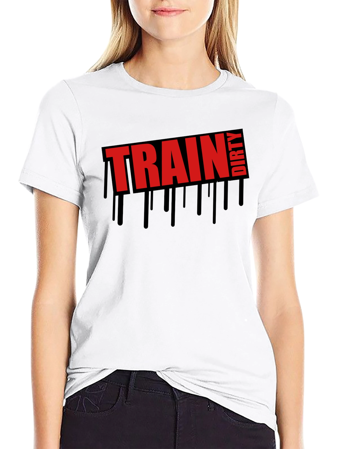 Train Dirty Graphic Tee - Mens Black T-Shirt