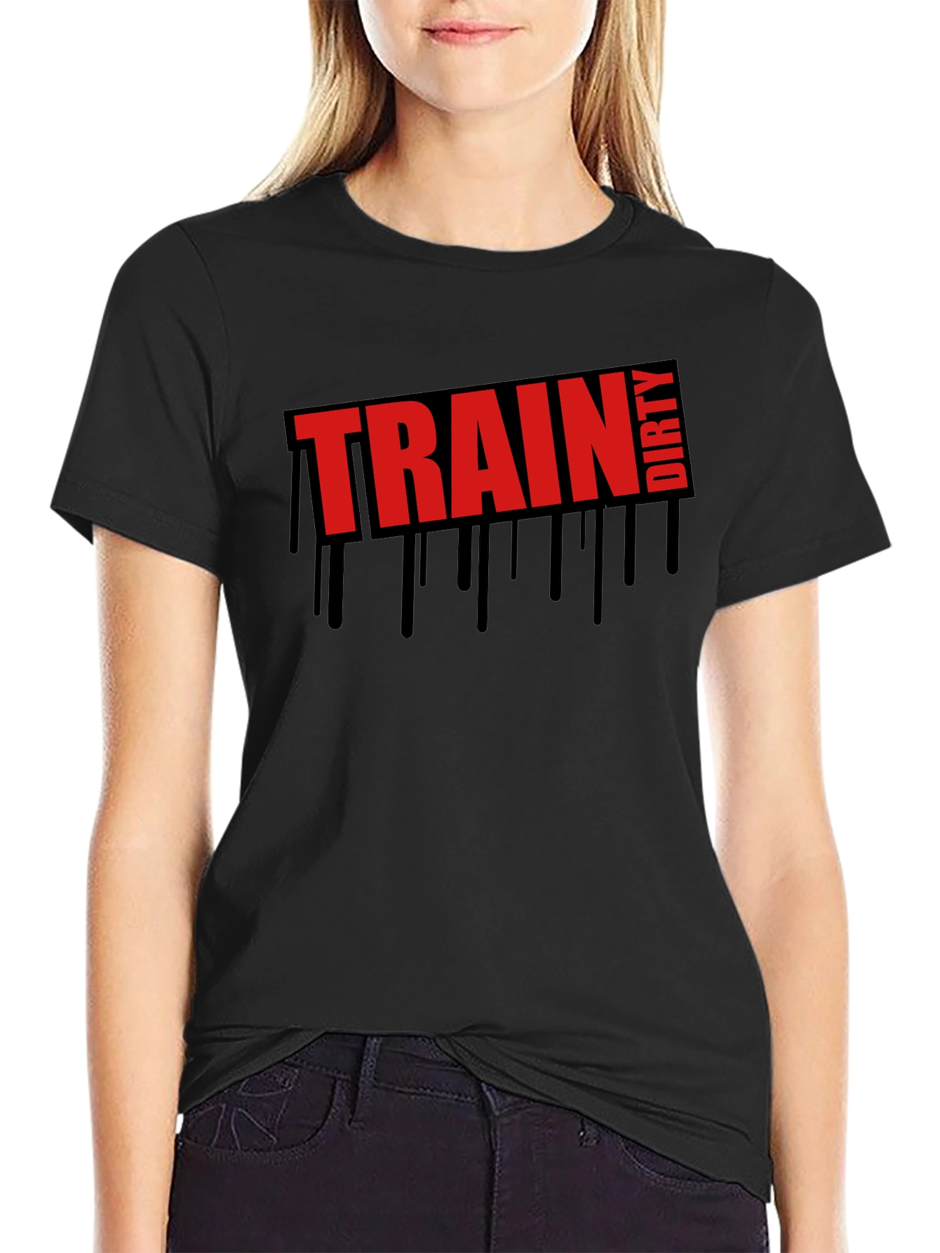 Train Dirty Graphic Tee - Mens Black T-Shirt