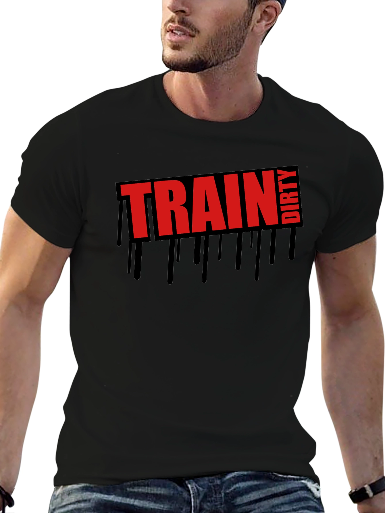 Train Dirty Graphic Tee - Mens Black T-Shirt