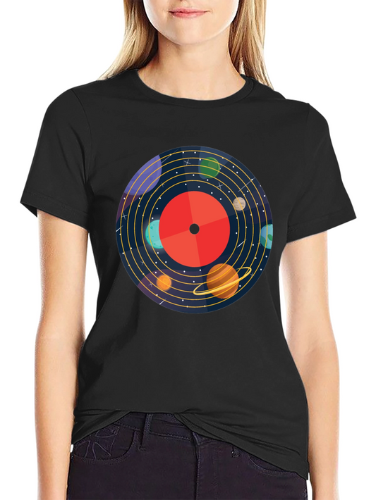Solar System Record T-Shirt - Unique Space Design