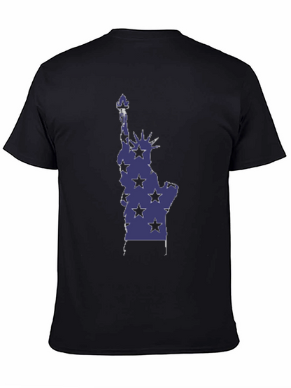 Statue of Liberty Star Graphic Tee - Black