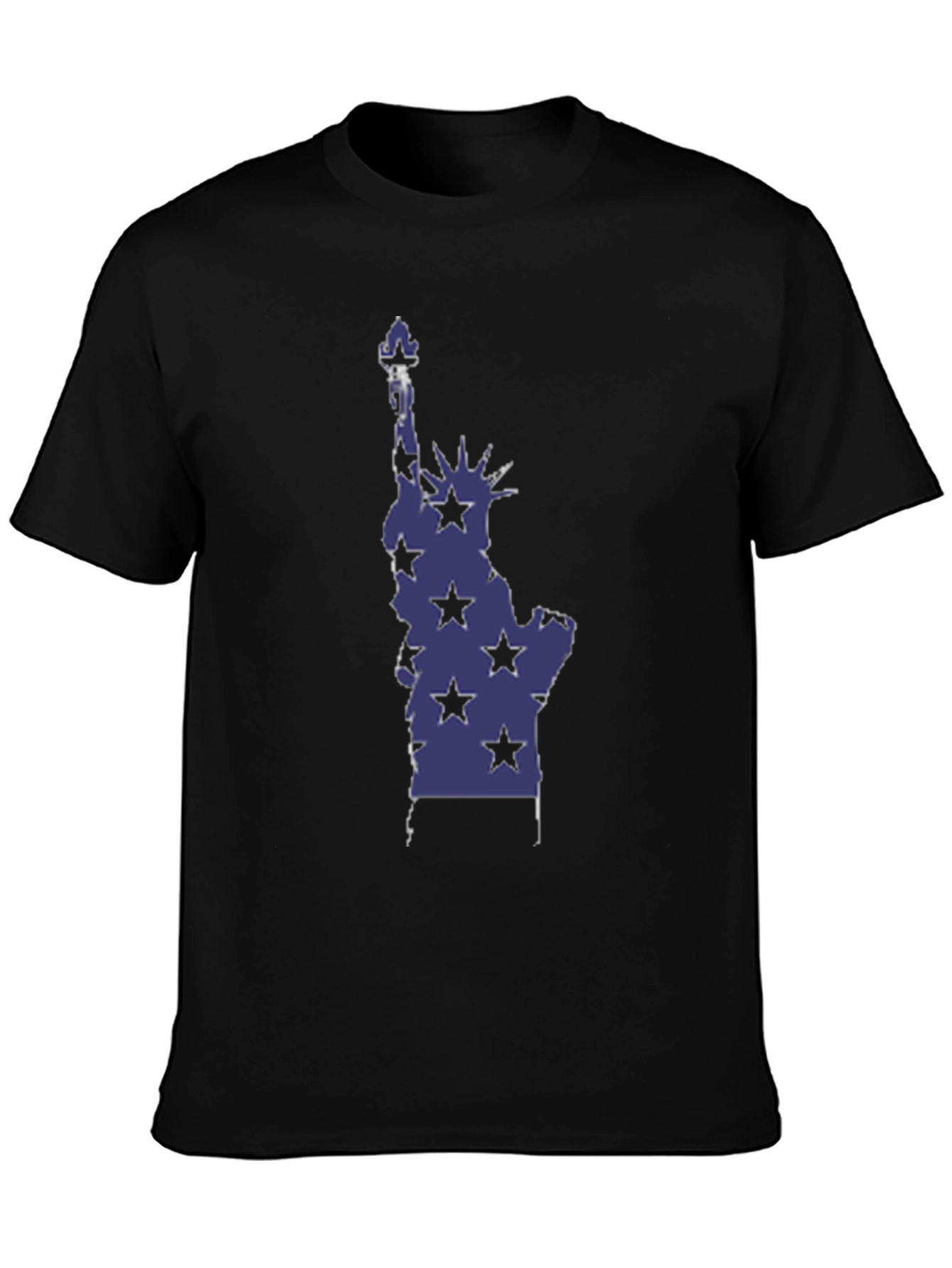 Statue of Liberty Star Graphic Tee - Black