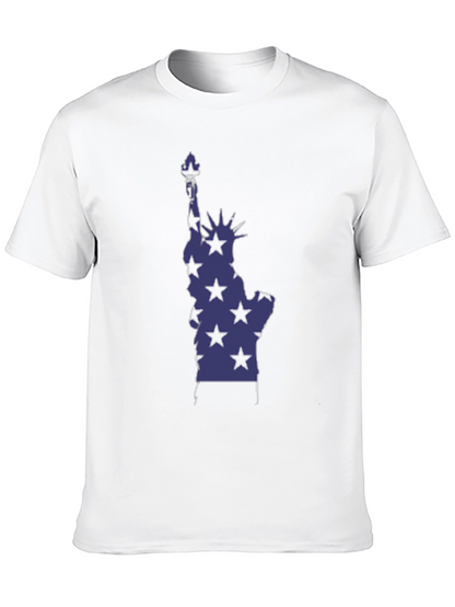 Statue of Liberty Star Graphic Tee - Black