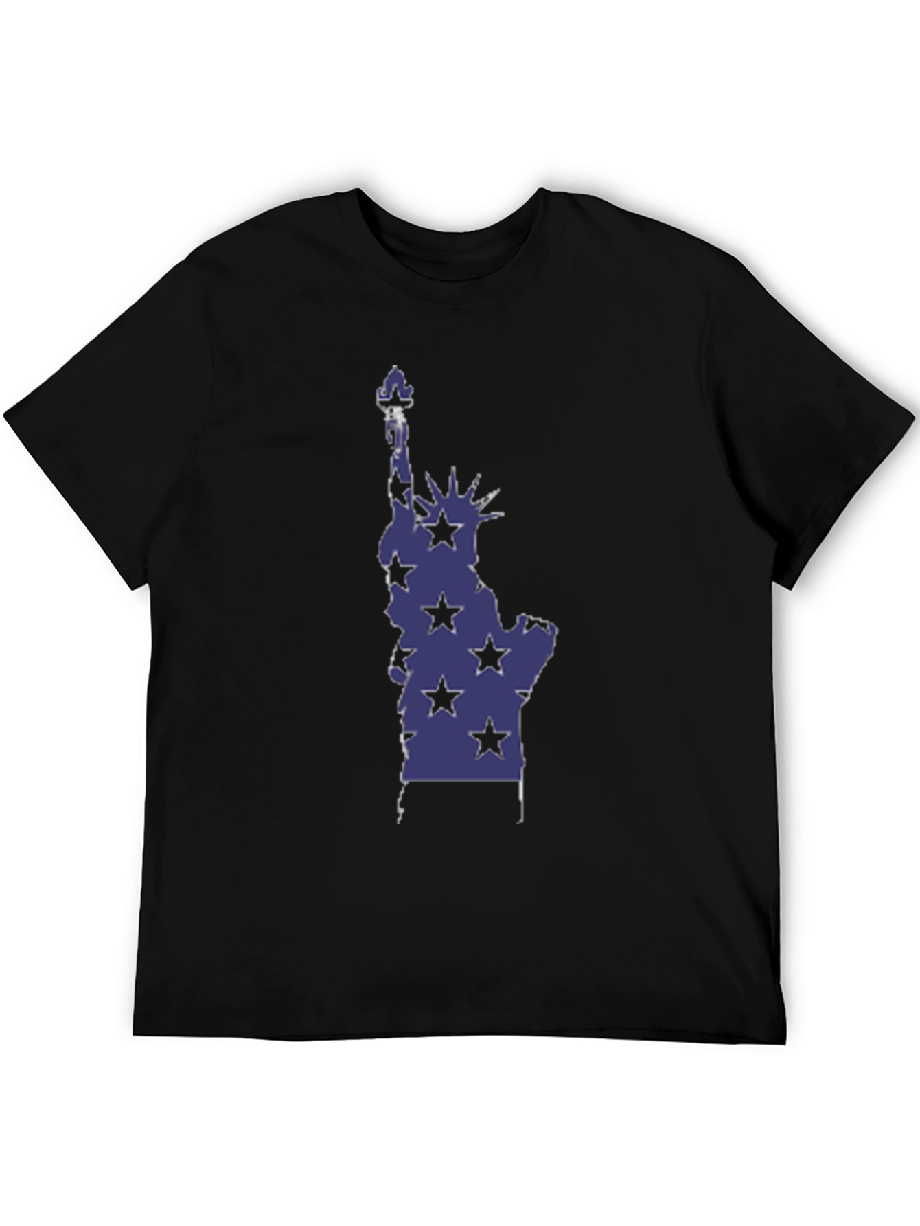 Statue of Liberty Star Graphic Tee - Black