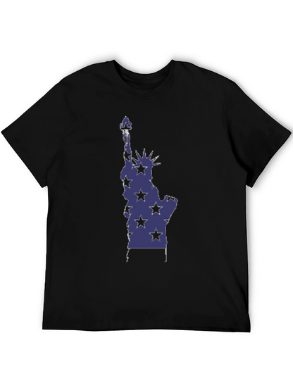 Statue of Liberty Star Graphic Tee - Black