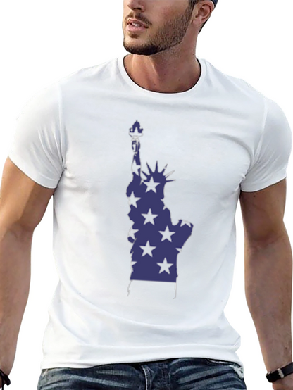 Statue of Liberty Star Graphic Tee - Black