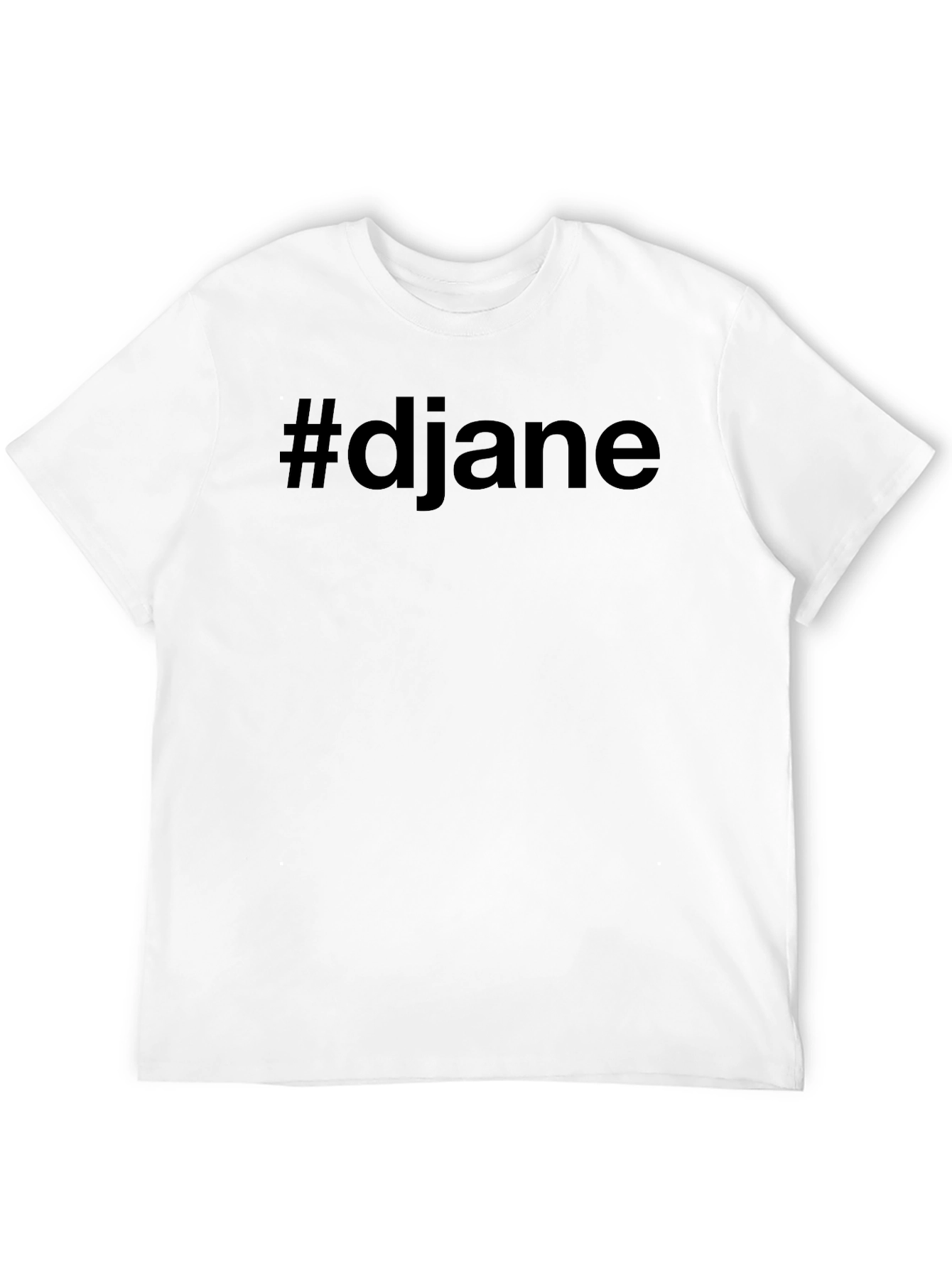 #djane Black Crew Neck T-Shirt - Stylish & Comfy