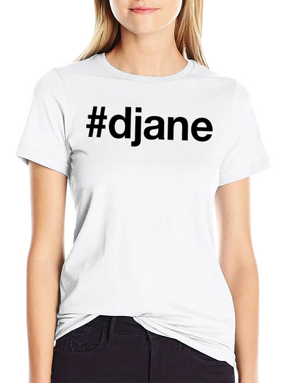 #djane Black Crew Neck T-Shirt - Stylish & Comfy