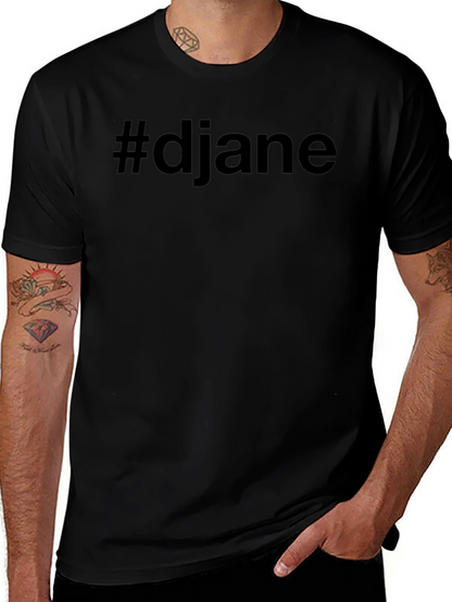 #djane Black Crew Neck T-Shirt - Stylish & Comfy