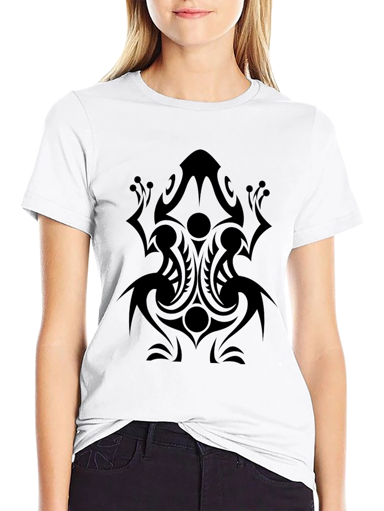 Tribal Frog Graphic Tee - Mens Black T-Shirt