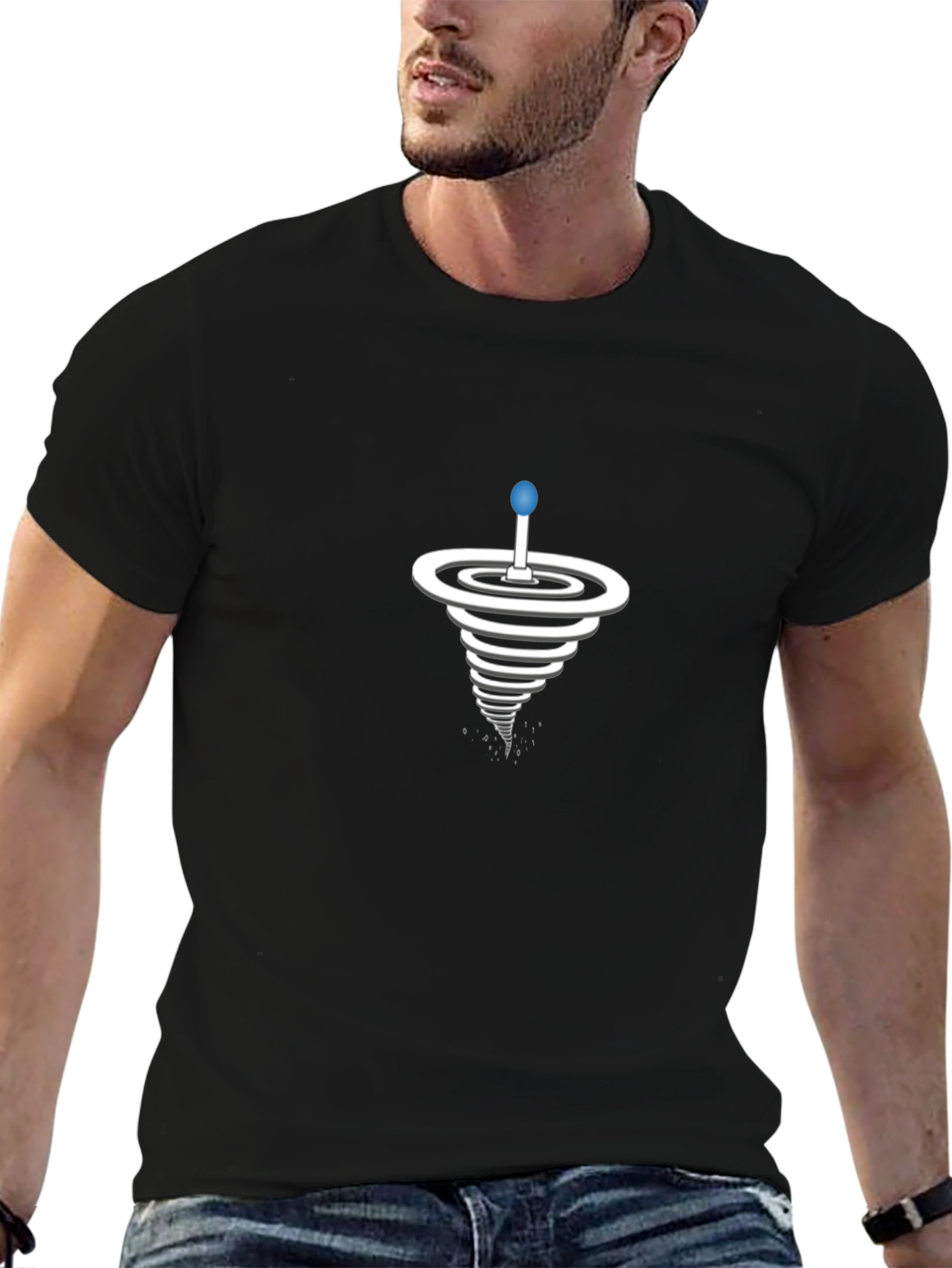 Spiral Illusion Graphic T-Shirt - Modern Style