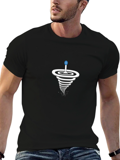 Spiral Illusion Graphic T-Shirt - Modern Style
