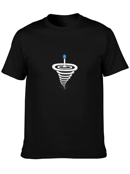Spiral Illusion Graphic T-Shirt - Modern Style