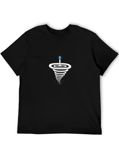 Spiral Illusion Graphic T-Shirt - Modern Style