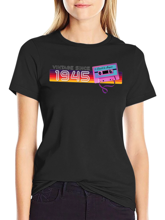 Vintage Since 1945 Cassette Tape Graphic T-Shirt
