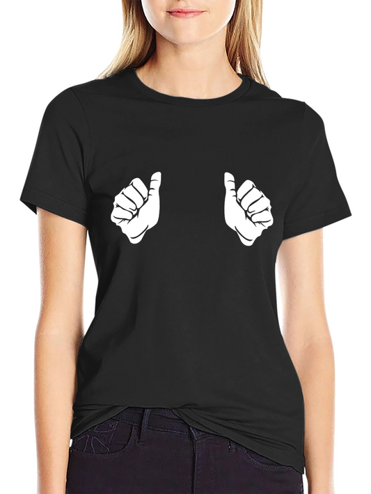 Thumbs Up Graphic Tee - Funny Novelty Shirt