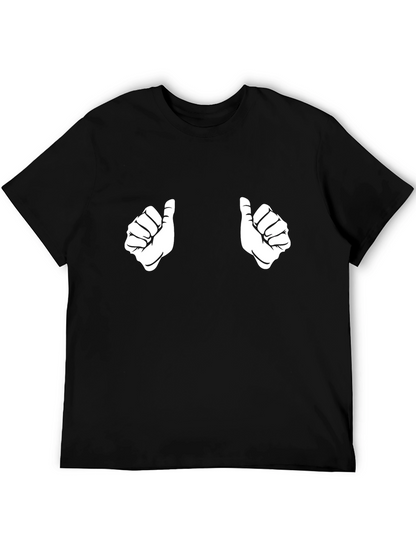 Thumbs Up Graphic Tee - Funny Novelty Shirt