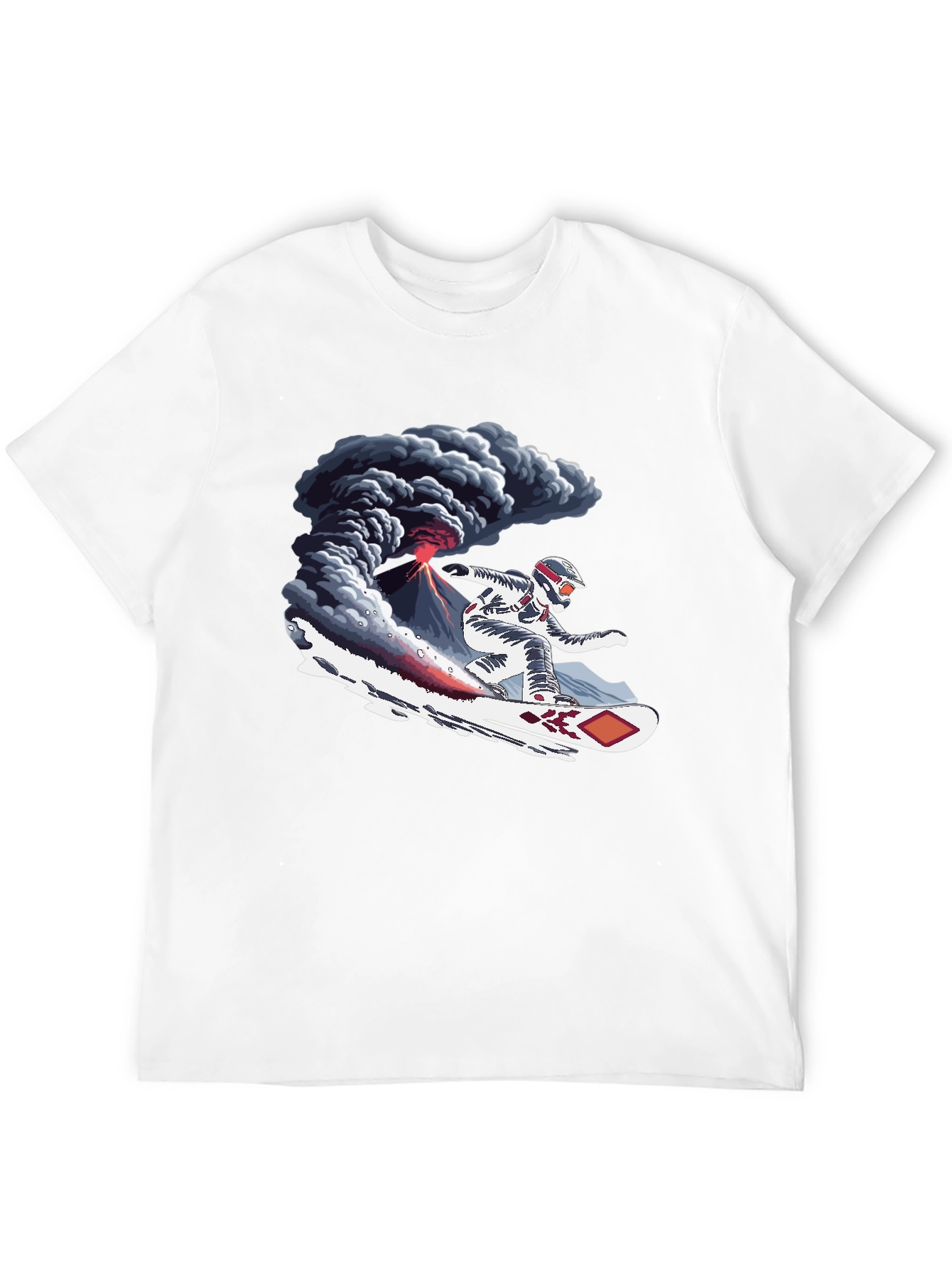Volcano Snowboard T-Shirt - Extreme Sports Graphic Tee