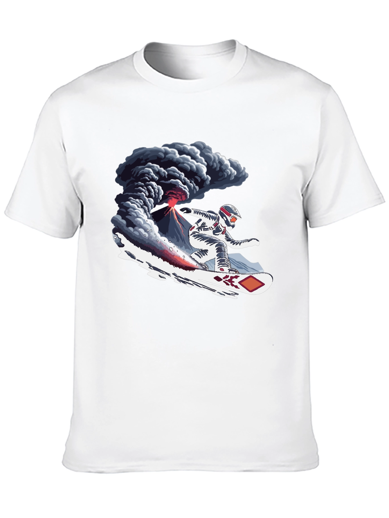 Volcano Snowboard T-Shirt - Extreme Sports Graphic Tee