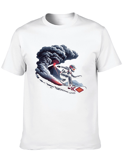 Volcano Snowboard T-Shirt - Extreme Sports Graphic Tee