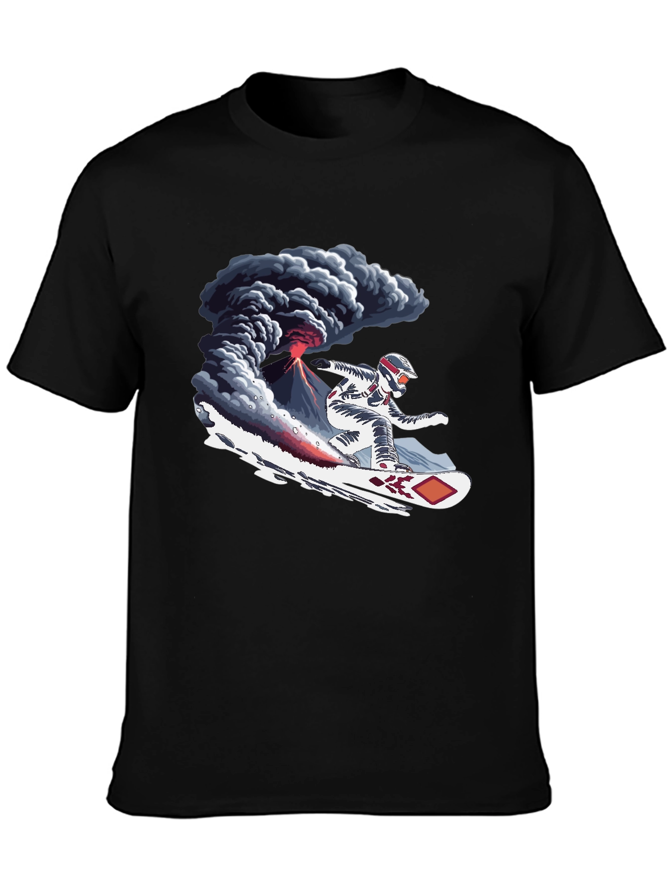 Volcano Snowboard T-Shirt - Extreme Sports Graphic Tee
