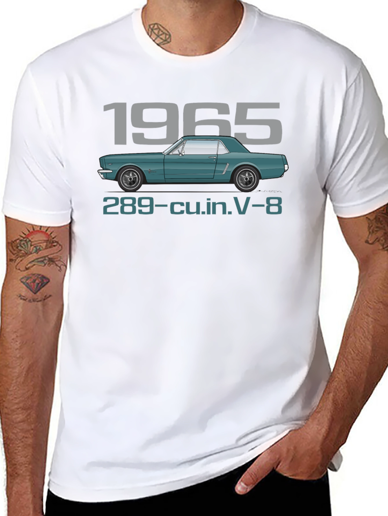 1965 Ford Mustang V-8 Graphic T-Shirt