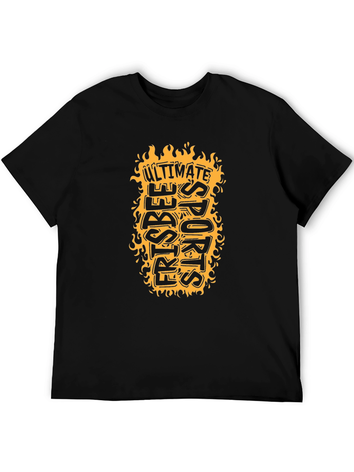 Ultimate Frisbee Sports T-Shirt - Black