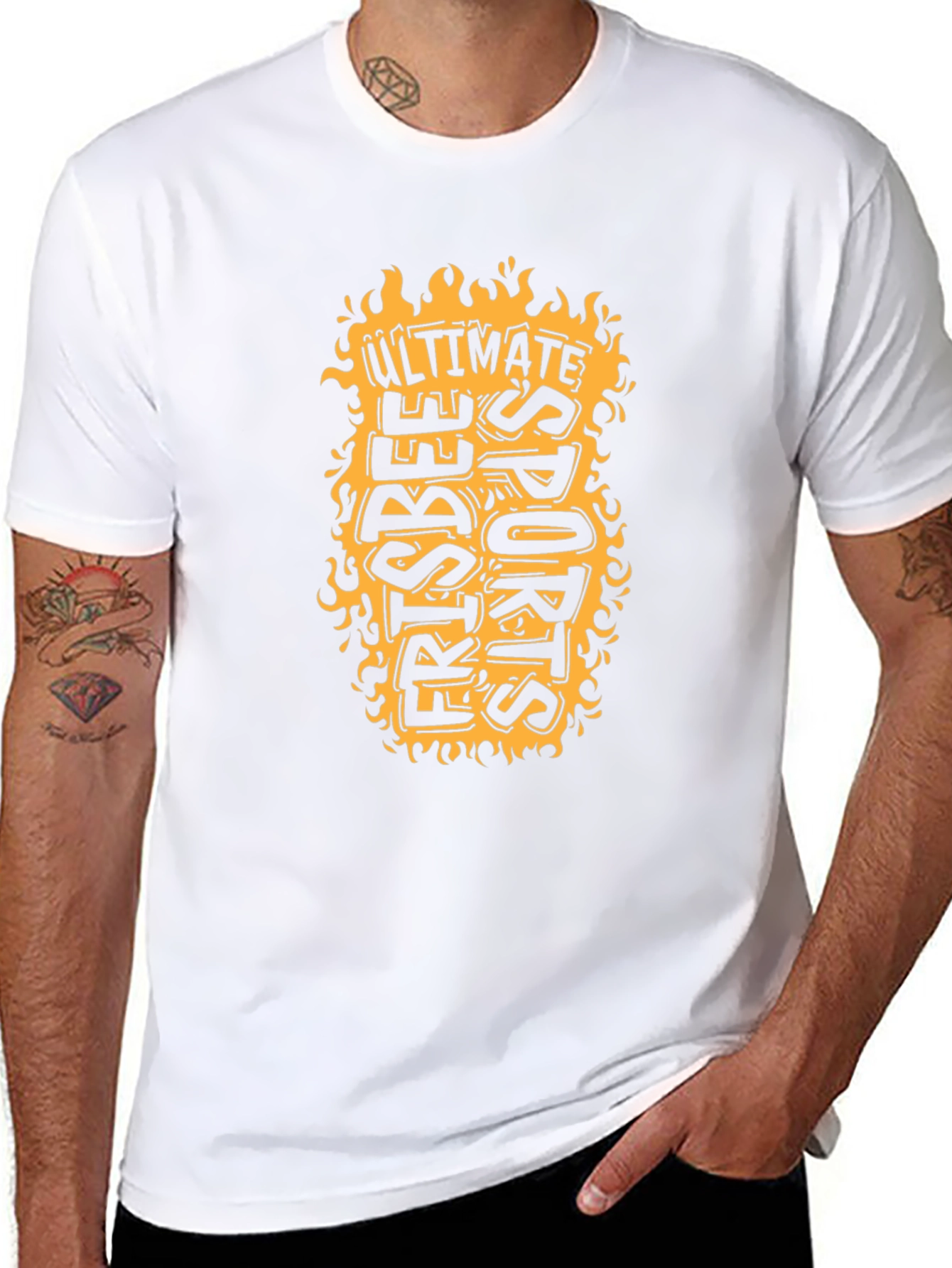 Ultimate Frisbee Sports T-Shirt - Black