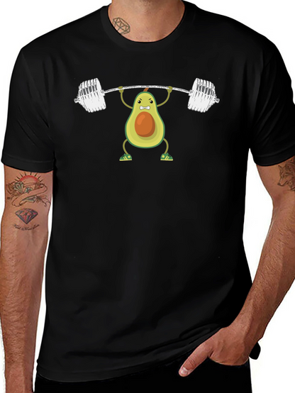 Avocado Lifting Weights Graphic Tee - Black