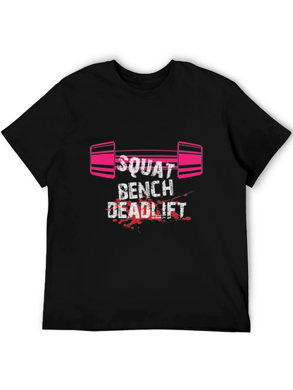 Squat Bench Deadlift Graphic Tee - Black