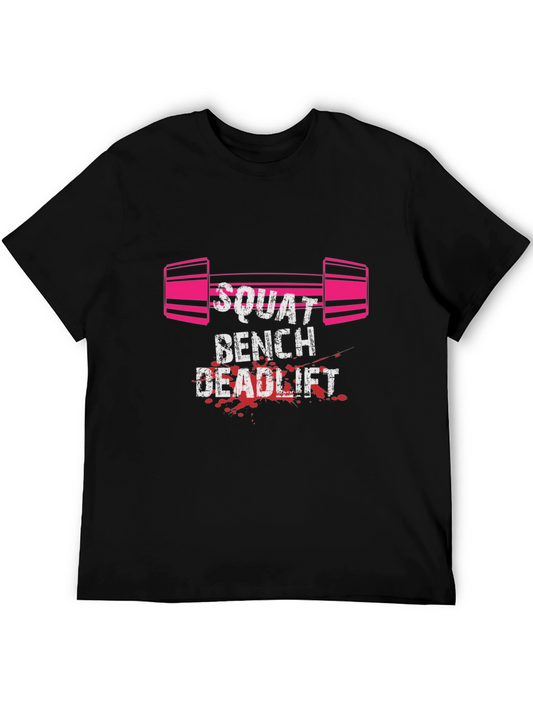 Squat Bench Deadlift Graphic Tee - Black