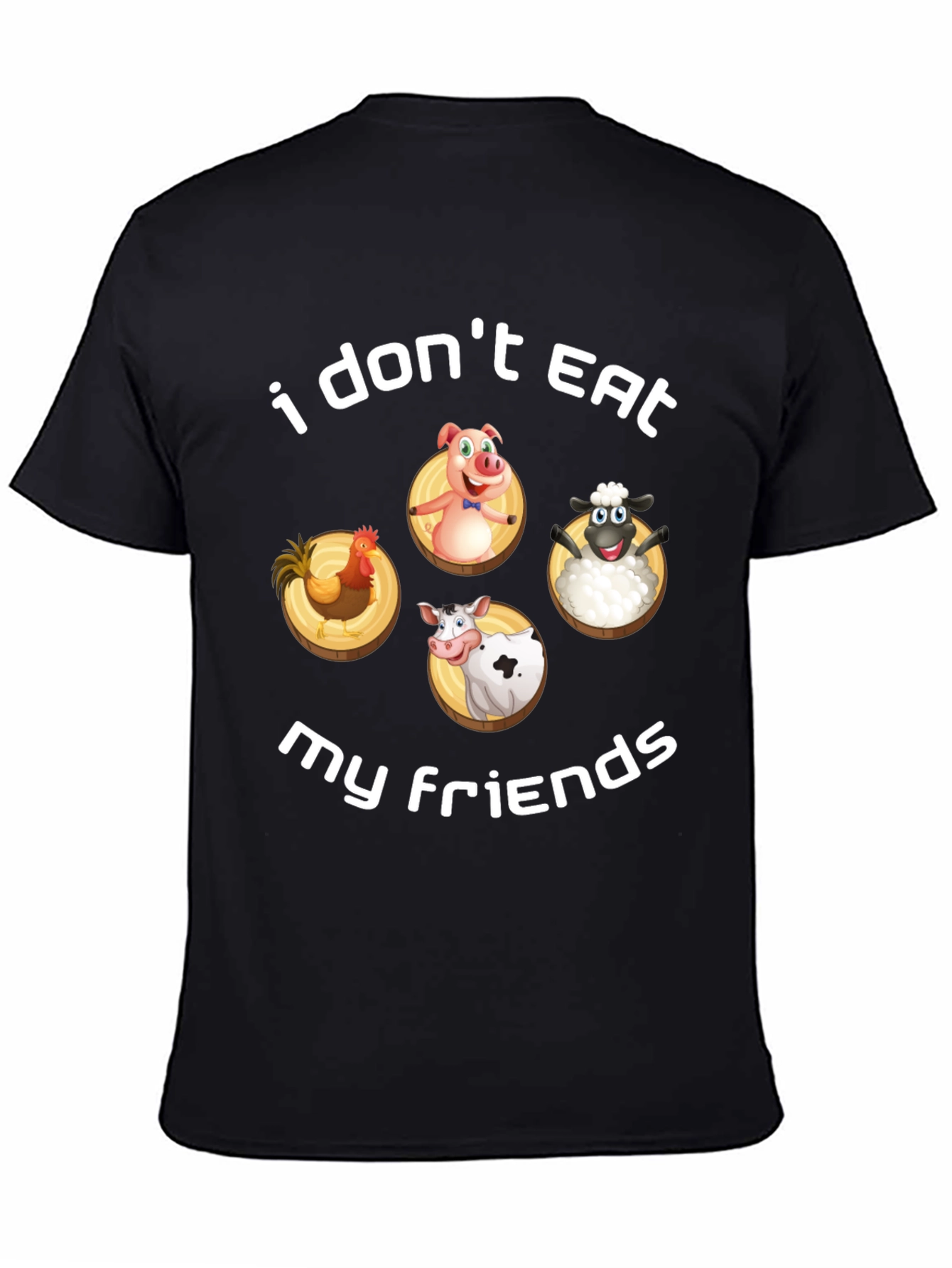 Vegan I Dont Eat My Friends Graphic Tee