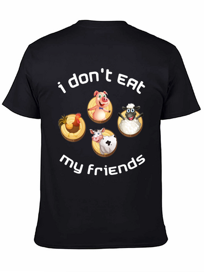 Vegan I Dont Eat My Friends Graphic Tee
