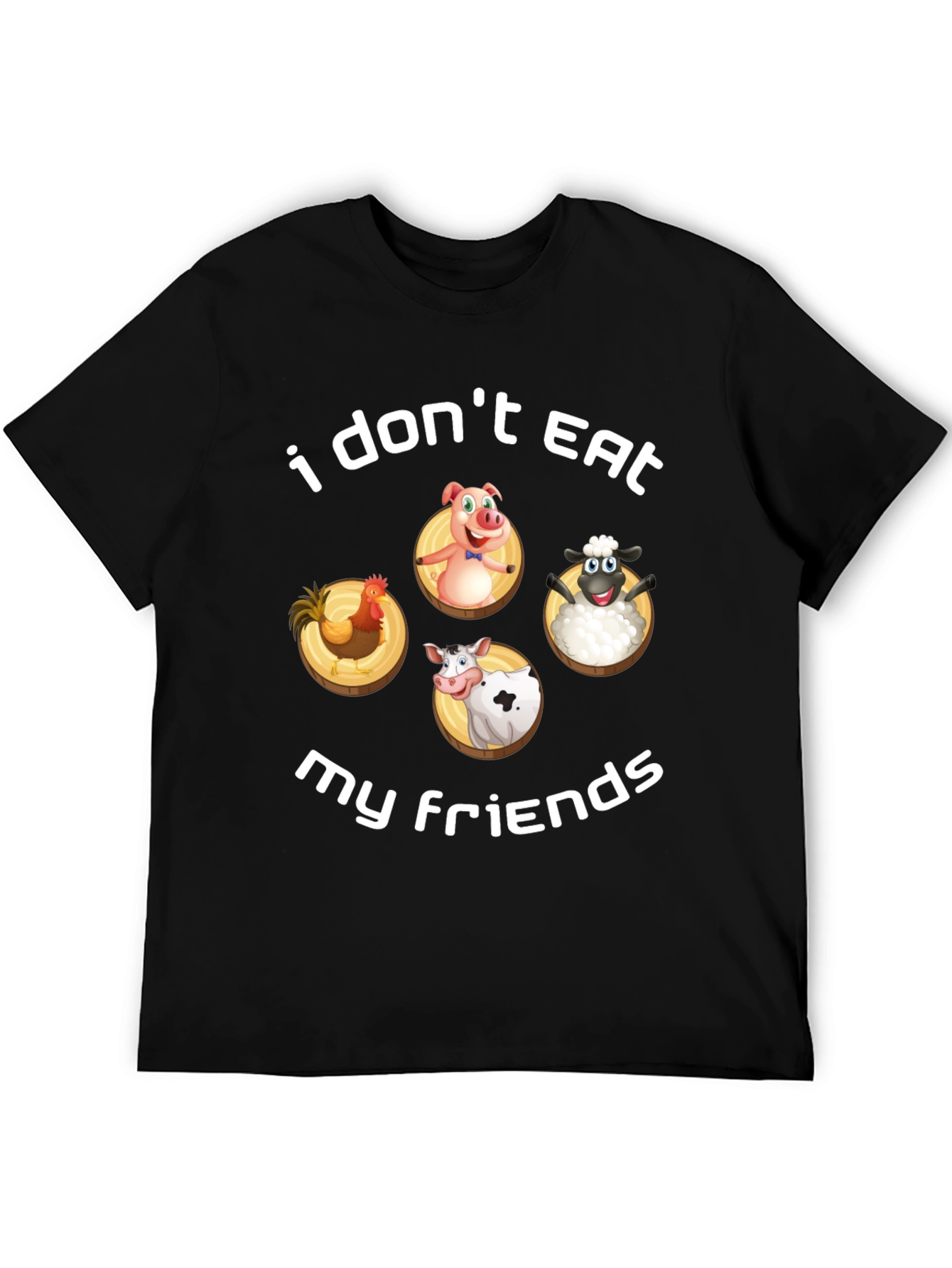Vegan I Dont Eat My Friends Graphic Tee