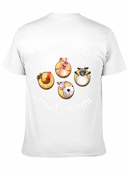 Vegan I Dont Eat My Friends Graphic Tee