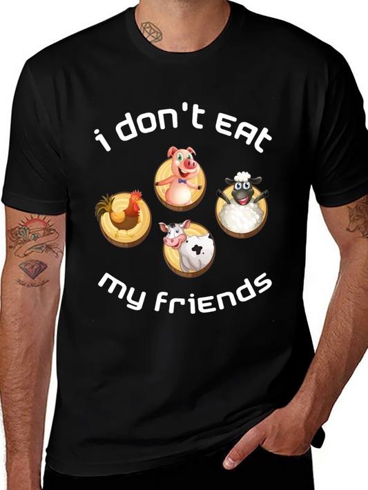 Vegan I Dont Eat My Friends Graphic Tee