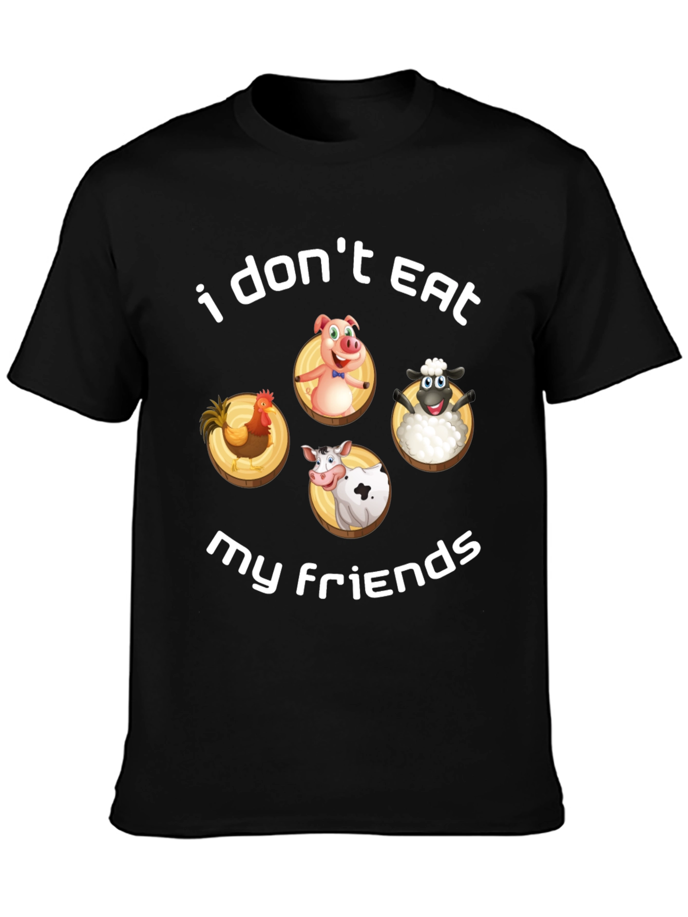 Vegan I Dont Eat My Friends Graphic Tee