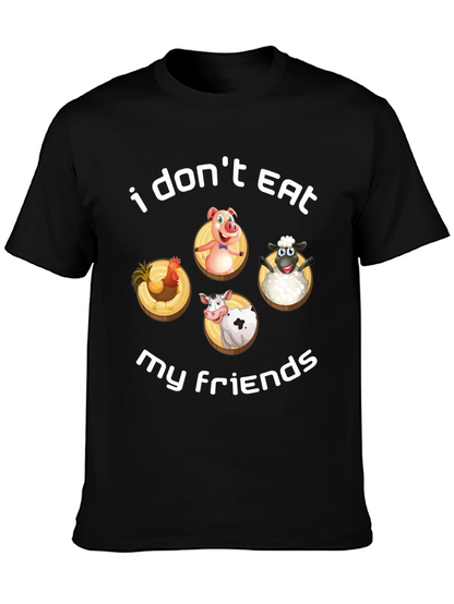 Vegan I Dont Eat My Friends Graphic Tee