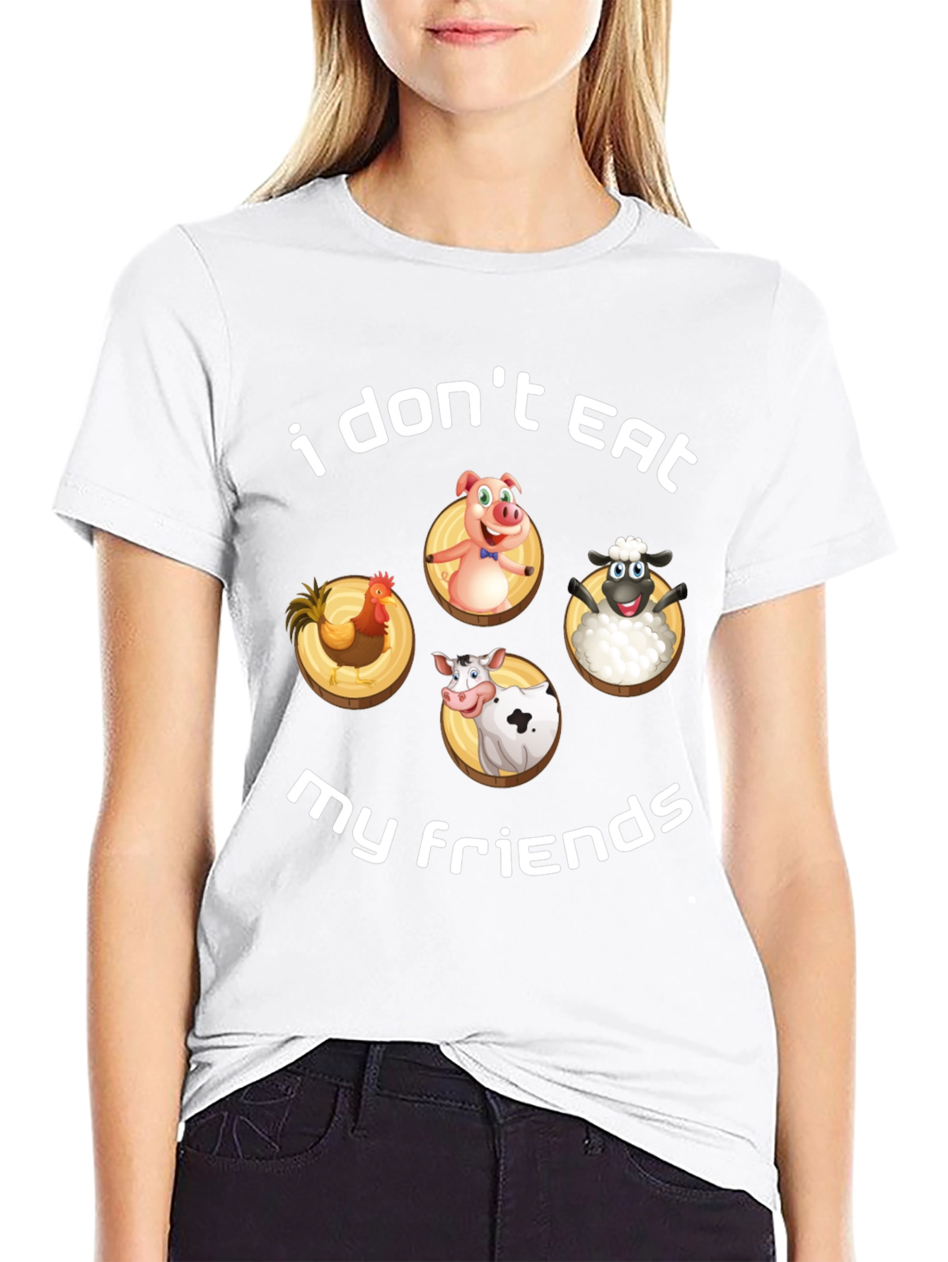Vegan I Dont Eat My Friends Graphic Tee