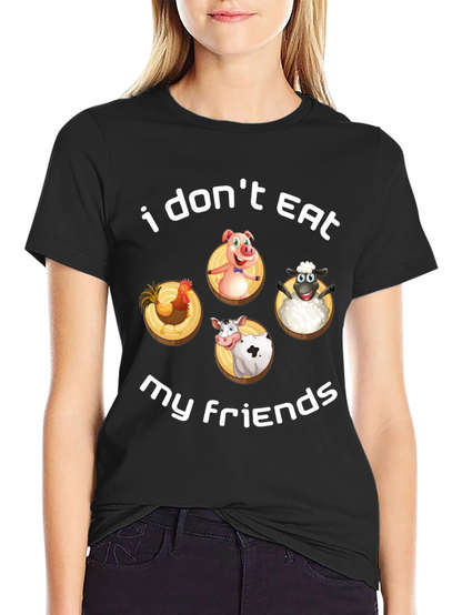 Vegan I Dont Eat My Friends Graphic Tee