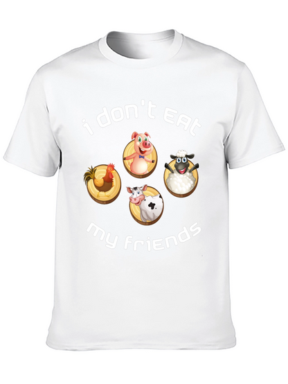 Vegan I Dont Eat My Friends Graphic Tee